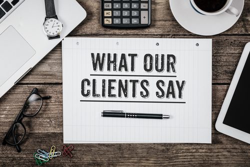 Client testimonial