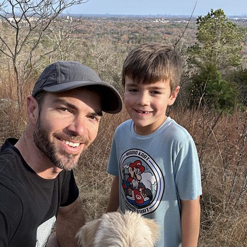 Swanson kid and dog